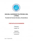 PORTAFOLIO DE INVERSIÓN. Finanzas II