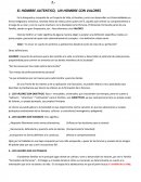 EL HOMBRE AUTENTICO, UN HOMBRE CON VALORES