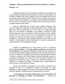 Antígona y Hermón personajes defensores de sus creencias y símbolos