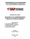 APLICACIÓN DE LAS 7 HERRAMIENTAS EN LA MEJORA DE LA CALIDAD DEL TRANSPORTE PUBLICO EN LA CIUDAD DE AREQUIPA