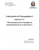 Determinación de la entalpia de neutralización de un acido fuerte