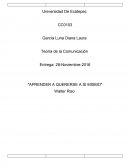 Analogía de "Aprender a quererse a sí mismo"