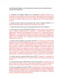 CUESTIONARIO SOBRE LA LEY DEL REGISTRO PUBLICO DE LA PROPIEDAD DEL ESTADO DE CHIHUAHUA.