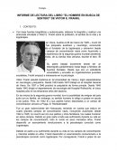 INFORME DE LECTURA DEL LIBRO "EL HOMBRE EN BUSCA DE SENTIDO" DE VKTOR E. FRANKL