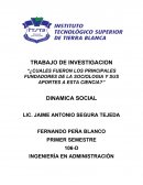 ¿Cuales fueron los principales fundadores de la sociologia y sus aportes a esta ciencia?