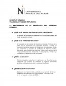 LA IMPORTANCIA DE LA ENSEÑANZA DEL DERECHO ROMANO