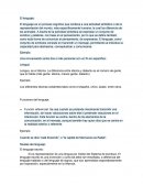 El lenguaje es un proceso cognitivo que conlleva a una actividad simbólico