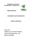 Arreglo Ordenado Java.