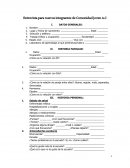 Ejemplo de Entrevista para nuevos integrantes de una A.C.