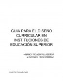 GUIA PARA EL DISEÑO CURRICULAR EN INSTITUCIONES DE EDUCACIÓN SUPERIOR.