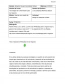 Manejo de sistemas sociales. Impacto de WhatsApp en los negocios