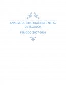 ANALISIS DE EXPORTACIONES NETAS ECUADOR