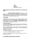 SEÑOR JUEZ DEL JUZGADO DEL JUZGADO DE PAZ LETRADO DE SURCO.