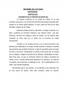 INFORME DE LECTURA: “ANTÍGONA” SÓFOCLES ARGUMENTO DE LA TRAGEDIA DE SÓFOCLES: