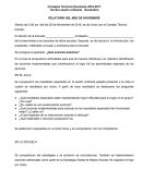 RELATORÍA DEL MES DE NOVIEMBRE.