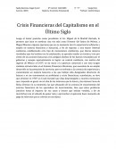 Crisis Financieras del Capitalismo en el Último Siglo