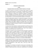 Comparativo histórico del cambio de la Matriz Productiva en el Ecuador.
