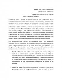 ENSAYO EMPRENDIMIENTO.. Página 1