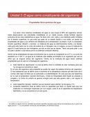 Propiedades físico-químicas del agua.