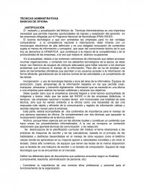 TÉCNICAS ADMINISTRATIVAS BÁSICAS DE OFICINA. Página 1
