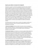 Esquema para elaborar proyecto de investigación.