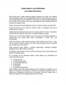 COMO AMAR A LAS PERSONAS DE CARÁCTER DIFICIL