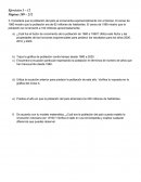 Considera que la población del país se incrementa exponencialmente con el tiempo. El censo de 1980 mostro que la población era de 82 millones de habitantes. El censo de 1990 mostro que la población se incrementó a 100 millones aproximadamente.