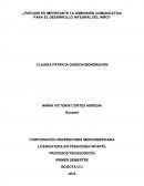 ¿Por qué es importante la dimensión comunicativa para el desarrollo integral del niño?