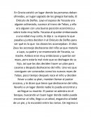 ENSAYO DE LECTURA. El Oráculo de Delfos