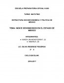 Indice dehomicidios en el estado de Mexico