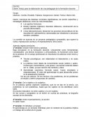 Davini. Notas para la elaboración de una pedagogía de la formación docente