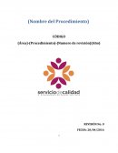 Procedimiento para hacer procedimientos.