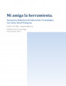 Secuencia Didáctica de Educación Tecnológica para Primer Ciclo de Nivel Primario.