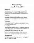 Plan de trabajo Escuela “Cuicacalli”