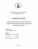 El rol del Psicólogo en la promoción de los Derechos Humanos de las mujeres desde una perspectiva de género”