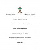 Tema: Manual de Selección.