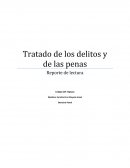 Tratado de los delitos y de las penas Reporte de lectura
