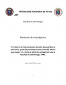 Prevalencia de mal oclusiones dentales de acuerdo a la edad en un grupo de pacientes jóvenes entre 12-20años
