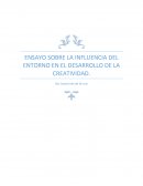 ENSAYO SOBRE LA INFLUENCIA DEL ENTORNO EN EL DESARROLLO DE LA CREATIVIDAD..