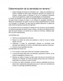Determinación de la densidad en terreno