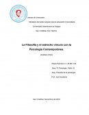 La Filosofía y el estrecho vínculo con la Psicología Contemporánea.