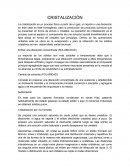 Cristalización. La cristalización es un proceso físico a partir de un gas