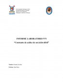 INFORME LABORATORIO N°5 “Constante de acidez de un ácido débil”