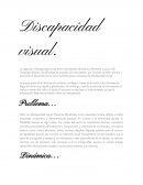 Discapacidad visual. La ceguera o discapacidad visual tiene necesidades educativas diferentes