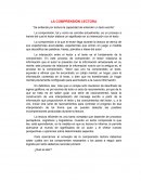 La comprensión lectora