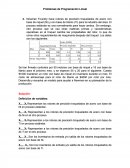 Problemas de Programación Líneal.