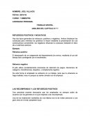 REFUERZOS POSITIVOS Y NEGATIVOS.