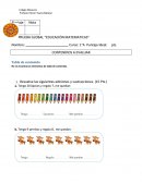 PRUEBA GLOBAL “EDUCACIÓN MATEMATICAS”
