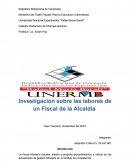 Investigación sobre las labores de un Fiscal de la Alcaldía