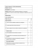 Lista de chequeo de teorías administrativas